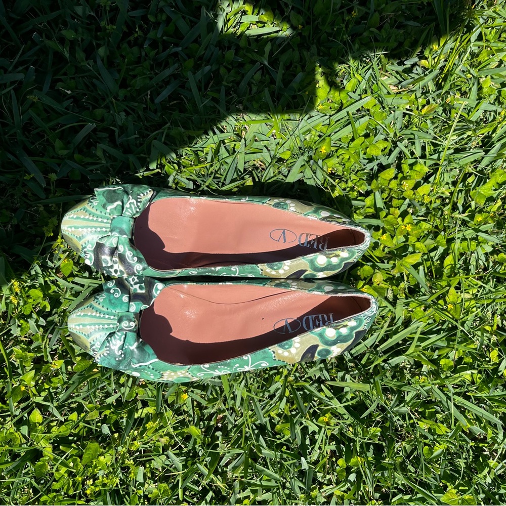 Red valentino Green Floral Women's Shoes